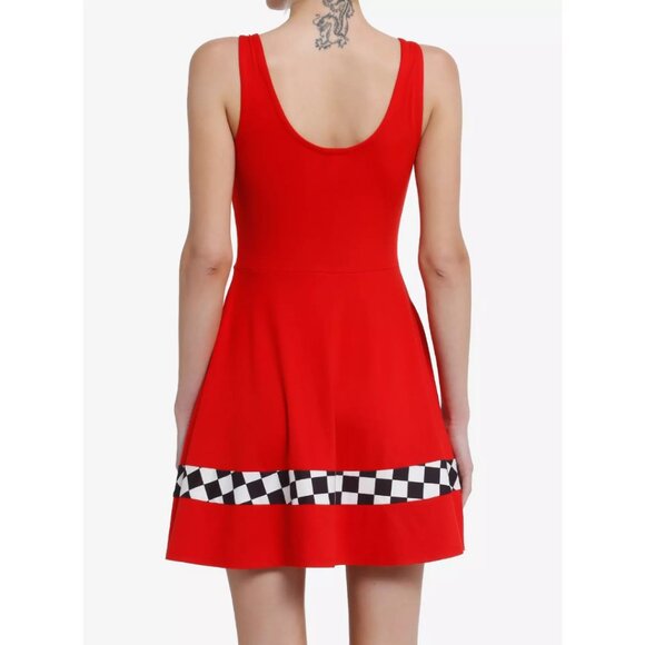 Hot Topic Disney Pixar Cars Lightning McQueen Athletic Dress NWT Size XL - Picture 2 of 7